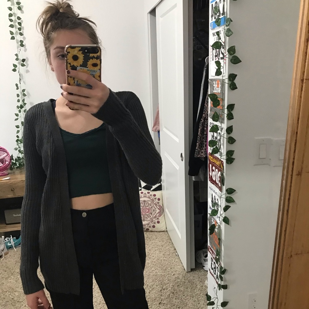 Dark grey long sweater